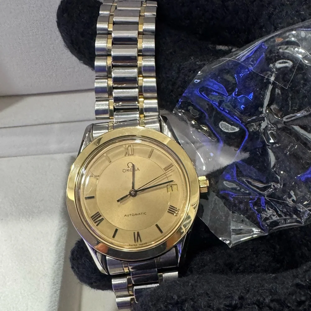 Omega Two-Tone Gold and Silver Watch - Picture 13 of 13